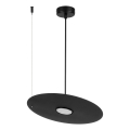Viseča svetilka na kablu PIATTO 1xGX53/15W/230V premer 35 cm črna