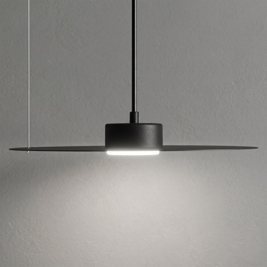 Viseča svetilka na kablu PIATTO 1xGX53/15W/230V premer 35 cm črna