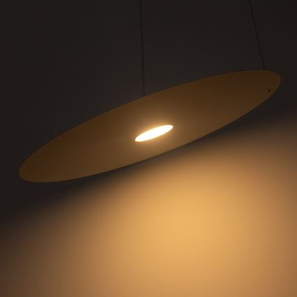 Viseča svetilka na kablu PIATTO 1xGX53/15W/230V premer 55 cm bela