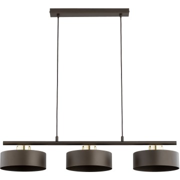 Viseča svetilka na kablu SELIA 3xE27/15W/230V rjava