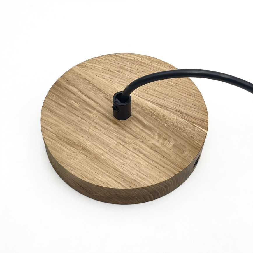 Viseča svetilka na kablu SINGLE 1xE27/60W/230V, premer 28 cm, hrast