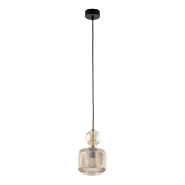 Viseča svetilka na kablu SOPHIA 1xE14/10W/230V črna/dimno bež