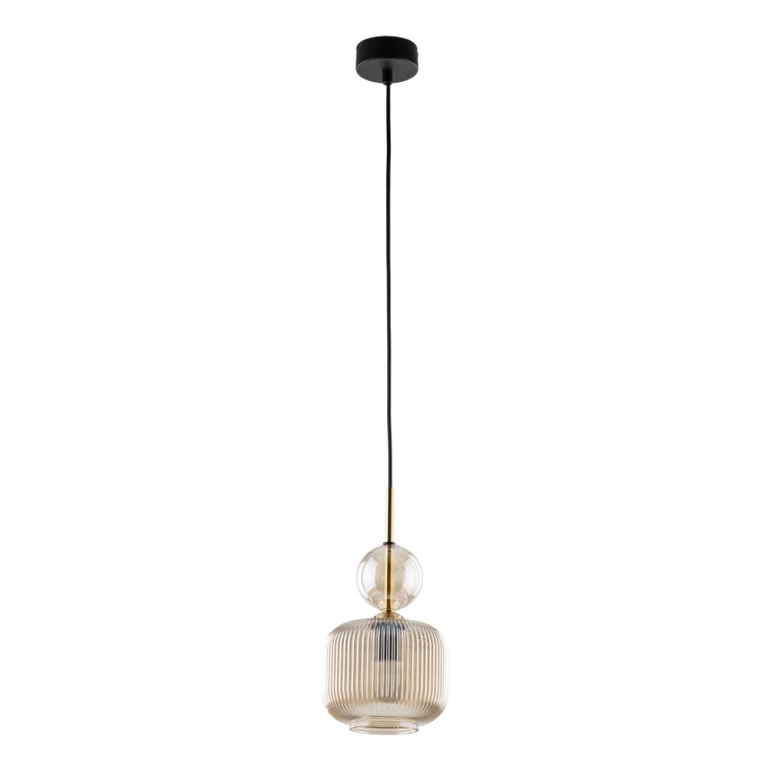 Viseča svetilka na kablu SOPHIA 1xE14/10W/230V črna/dimno bež