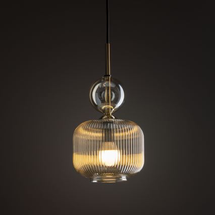 Viseča svetilka na kablu SOPHIA 1xE14/10W/230V črna/dimno bež