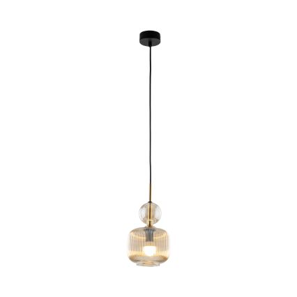 Viseča svetilka na kablu SOPHIA 1xE14/10W/230V črna/dimno bež
