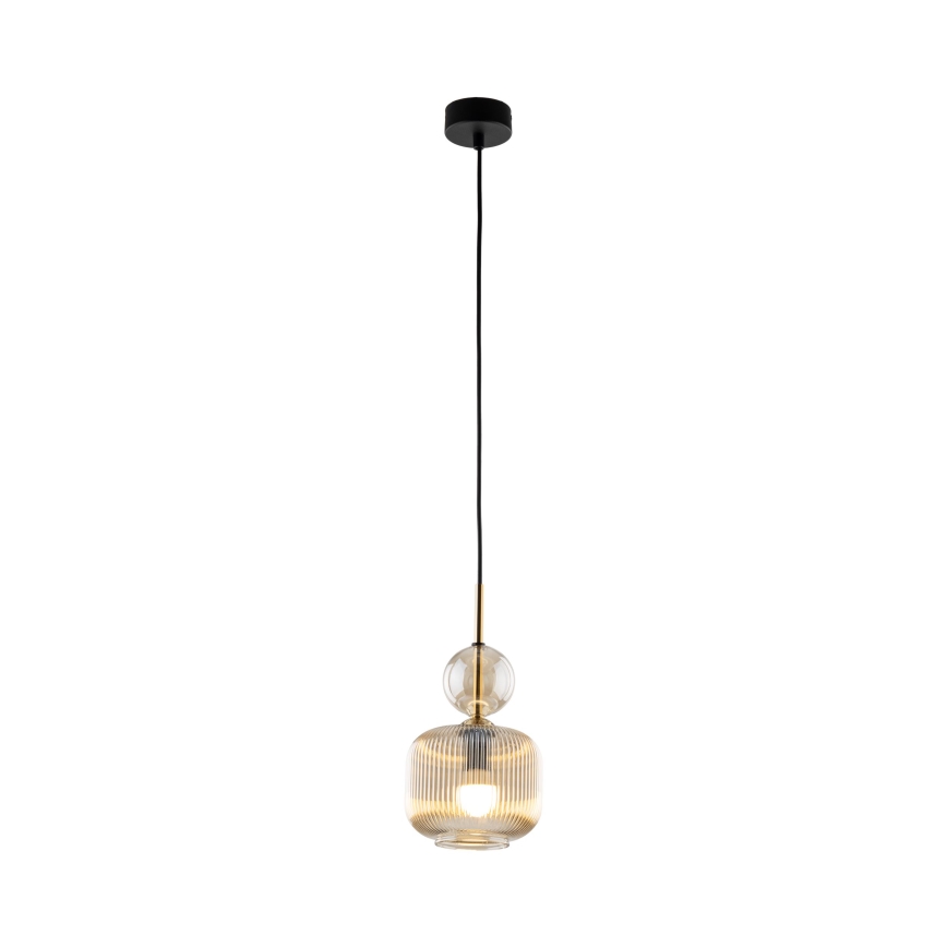 Viseča svetilka na kablu SOPHIA 1xE14/10W/230V črna/dimno bež