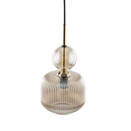 Viseča svetilka na kablu SOPHIA 1xE14/10W/230V črna/dimno bež