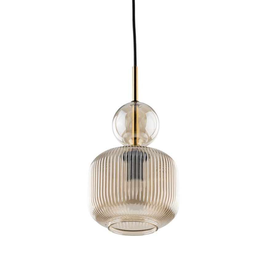 Viseča svetilka na kablu SOPHIA 1xE14/10W/230V črna/dimno bež