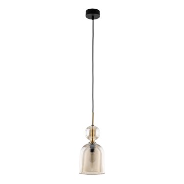 Viseča svetilka na kablu SOPHIA 1xE14/10W/230V črna/dimno bež