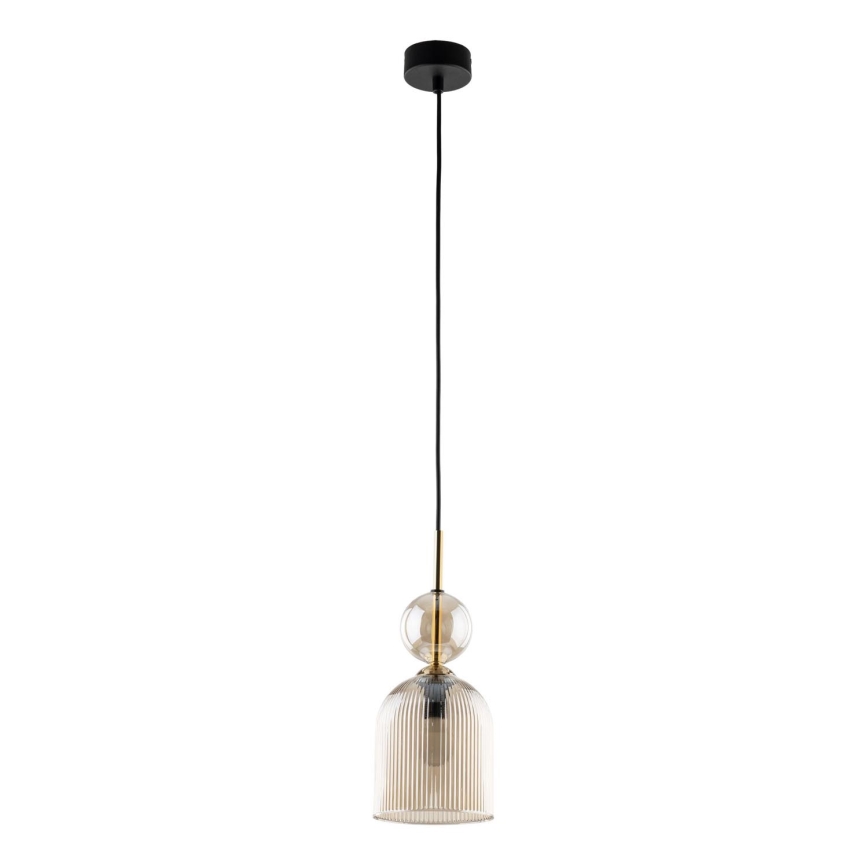 Viseča svetilka na kablu SOPHIA 1xE14/10W/230V črna/dimno bež