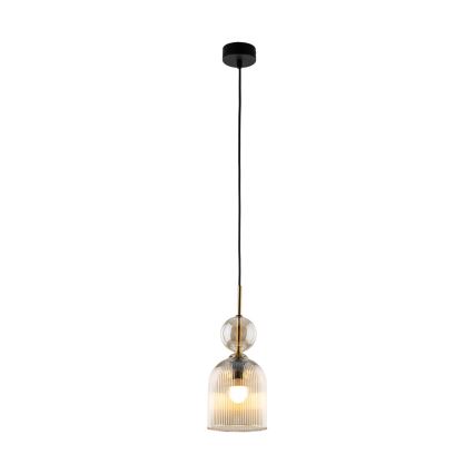 Viseča svetilka na kablu SOPHIA 1xE14/10W/230V črna/dimno bež