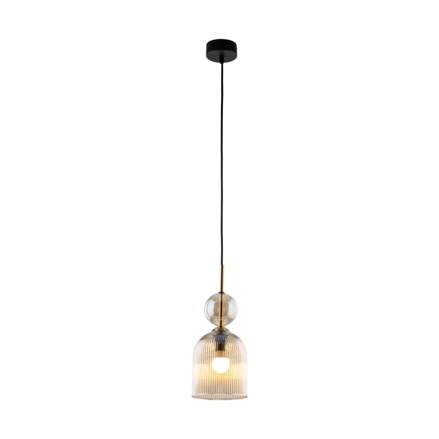Viseča svetilka na kablu SOPHIA 1xE14/10W/230V črna/dimno bež