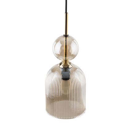 Viseča svetilka na kablu SOPHIA 1xE14/10W/230V črna/dimno bež