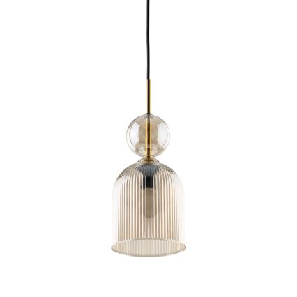 Viseča svetilka na kablu SOPHIA 1xE14/10W/230V črna/dimno bež
