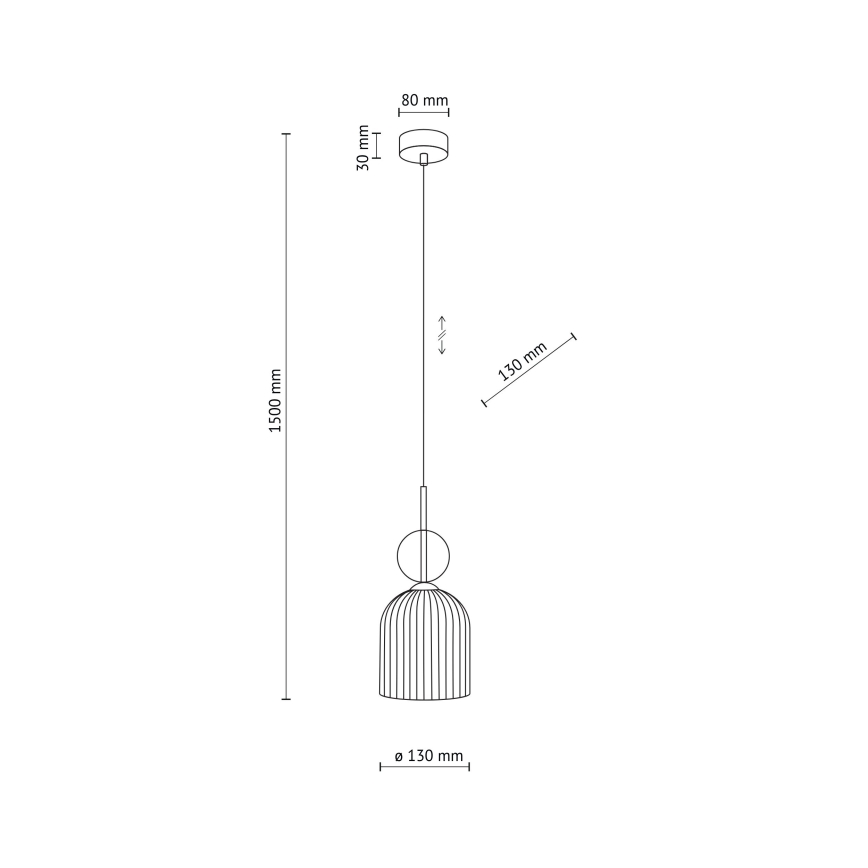 Viseča svetilka na kablu SOPHIA 1xE14/10W/230V črna/dimno bež