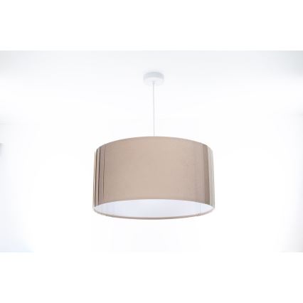 Viseča svetilka na kablu STRIPES 1xE27/60W/230V Ø 60 cm bež