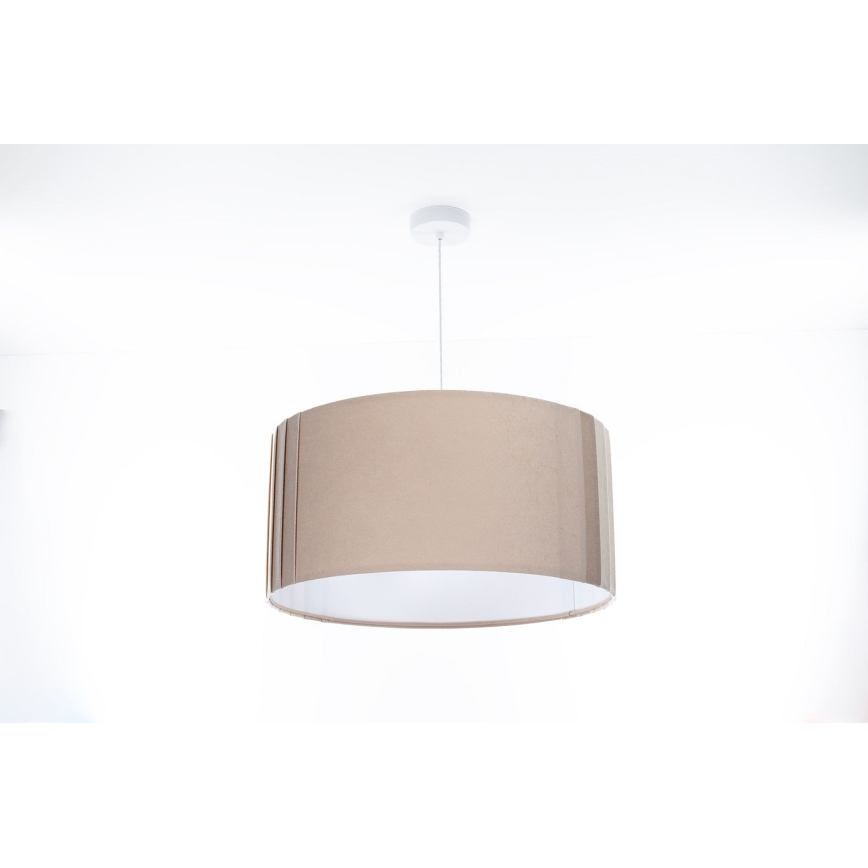 Viseča svetilka na kablu STRIPES 1xE27/60W/230V Ø 60 cm bež