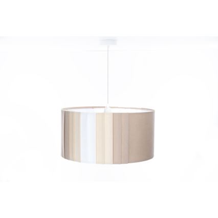 Viseča svetilka na kablu STRIPES 1xE27/60W/230V Ø 60 cm bež