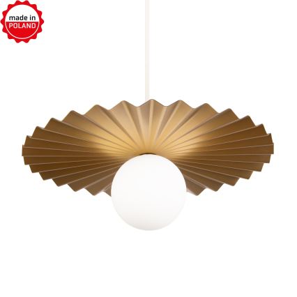 Viseča svetilka na kablu SUNPLISS 1xG9/10W/230V, premer 40 cm, zlata/kremna