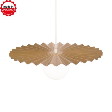Viseča svetilka na kablu SUNPLISS 1xG9/10W/230V, premer 40 cm, zlata/kremna