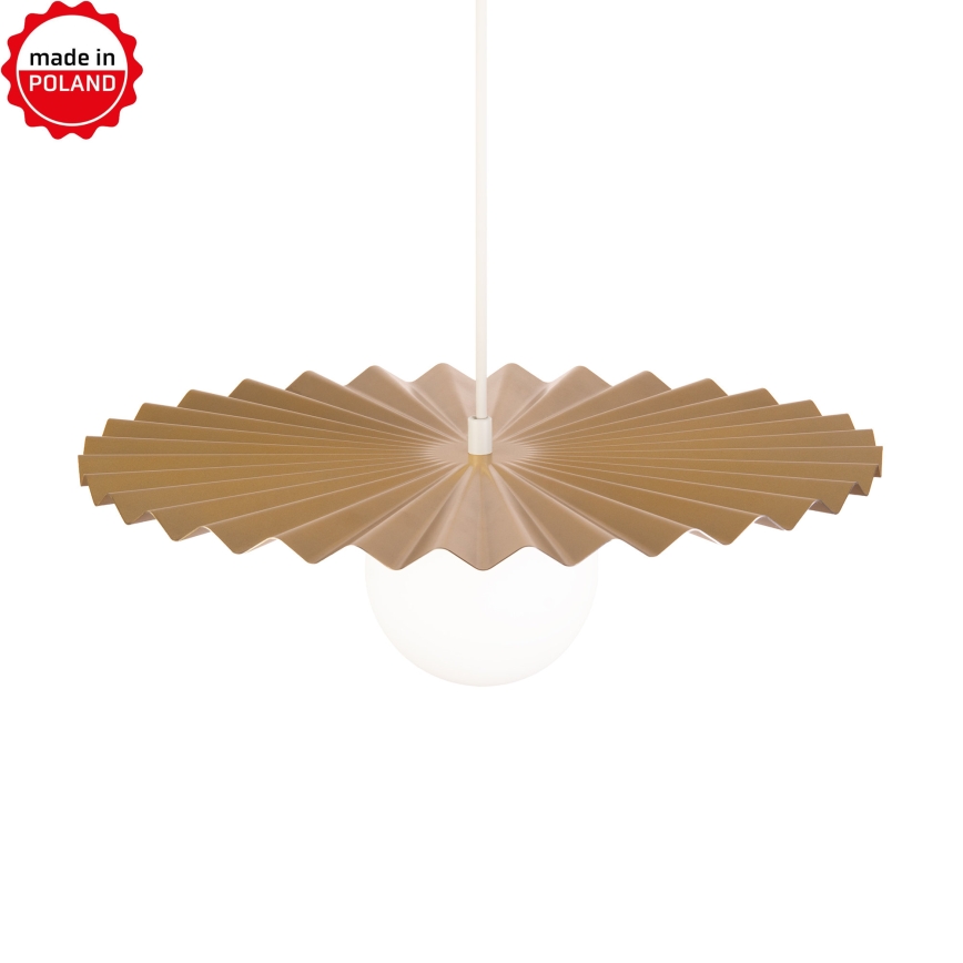 Viseča svetilka na kablu SUNPLISS 1xG9/10W/230V, premer 40 cm, zlata/kremna