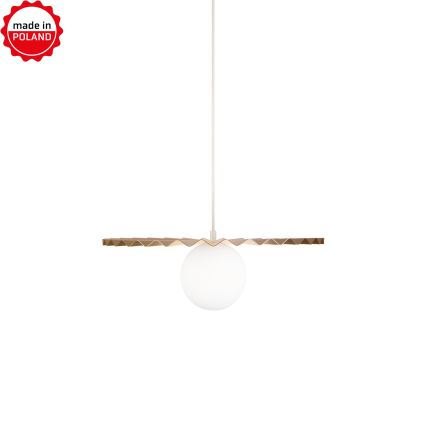 Viseča svetilka na kablu SUNPLISS 1xG9/10W/230V, premer 40 cm, zlata/kremna