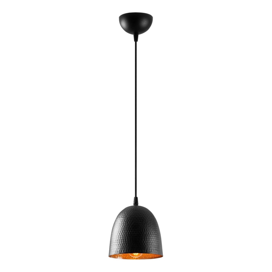 Viseča svetilka na kablu TATTOO 1xE27/40W/230V, premer 16 cm, črna