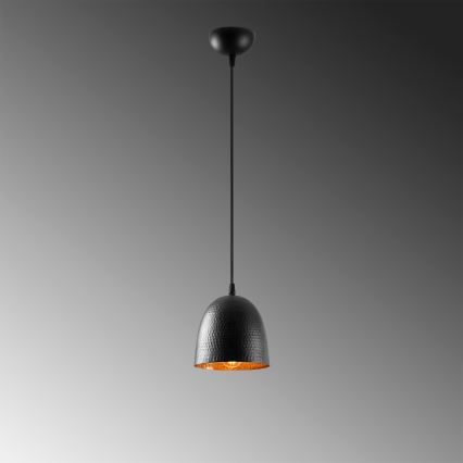 Viseča svetilka na kablu TATTOO 1xE27/40W/230V, premer 16 cm, črna