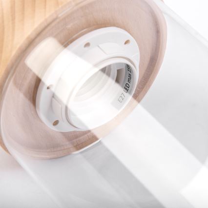Viseča svetilka na kablu WOODNEST 3xE27/15W/230V borovina/kremna