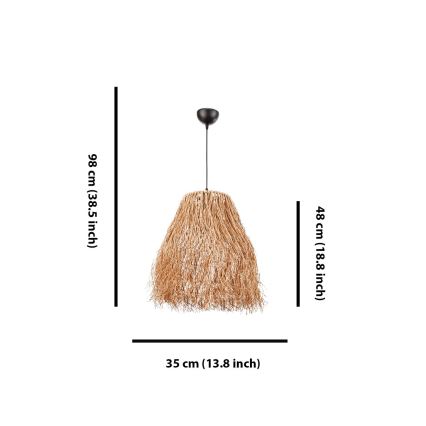 Viseča svetilka na lanku FRINGE 1xE27/40W/230V rafija