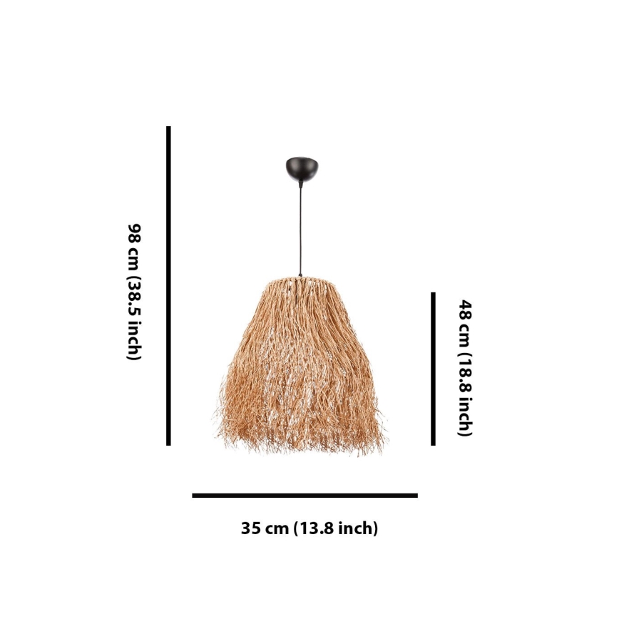Viseča svetilka na lanku FRINGE 1xE27/40W/230V rafija