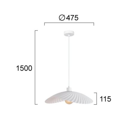 Viseča svetilka na vrvici DANCE 1xE27/40W/230V bela