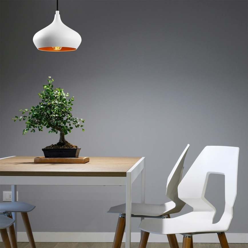 Viseča svetilka na vrvici DODO 1xE27/40W/230V bela