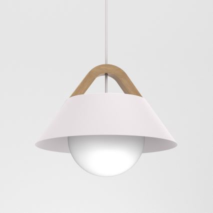 Viseča svetilka na vrvici FUNDA 1xE27/15W/230V kremna