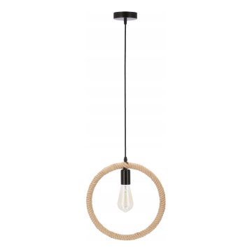 Viseča svetilka na vrvici KOLO 1xE27/40W/230V bež/črna