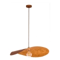 Viseča svetilka na vrvici LEAF 1xE27/15W/230V rjava/medena