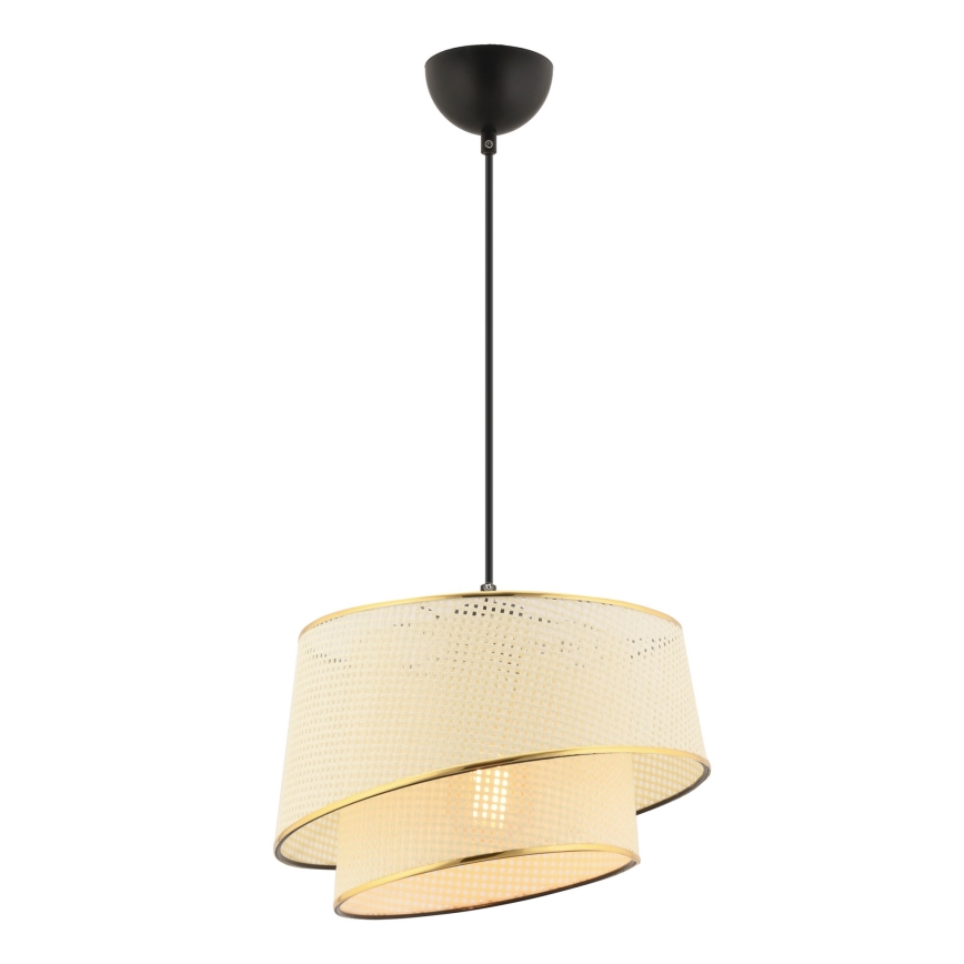 Viseča svetilka na žici BARETTE 1xE27/60W/230V kremna/zlata