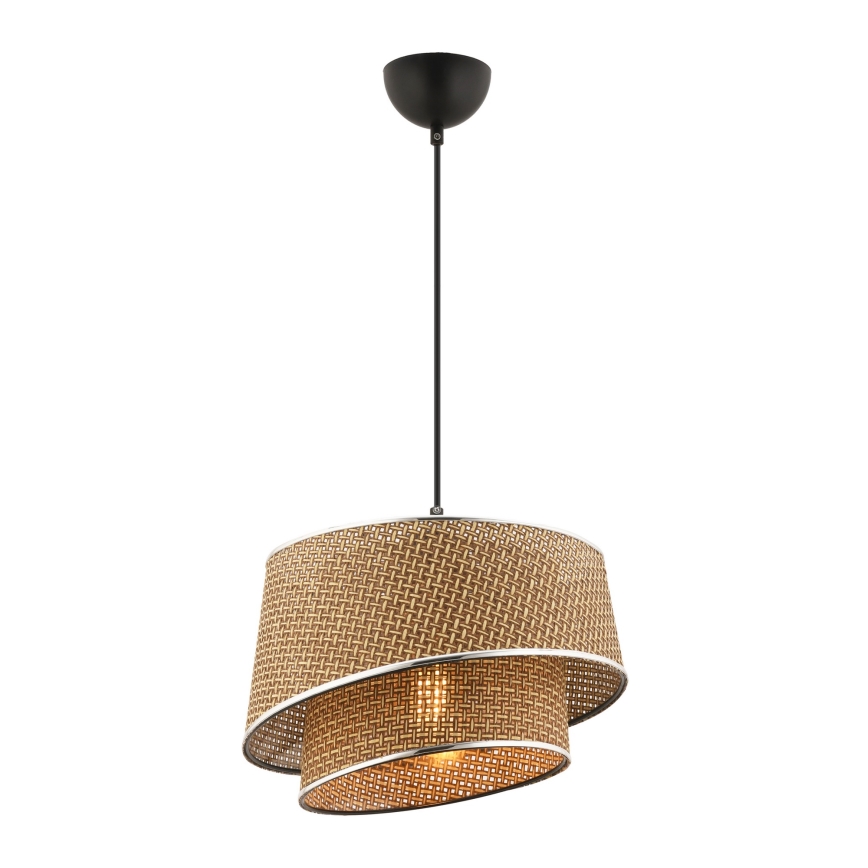 Viseča svetilka na žici BARETTE 1xE27/60W/230V rjava/sijajni krom