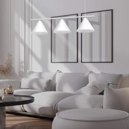 Viseča svetilka s kablom CAPITAL 3xGX53/15W/230V bela