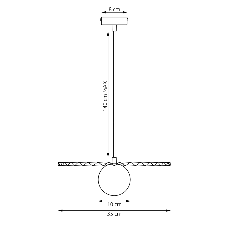 Viseča svetilka UMBRA s kablom 1xG9/8W/230V črna