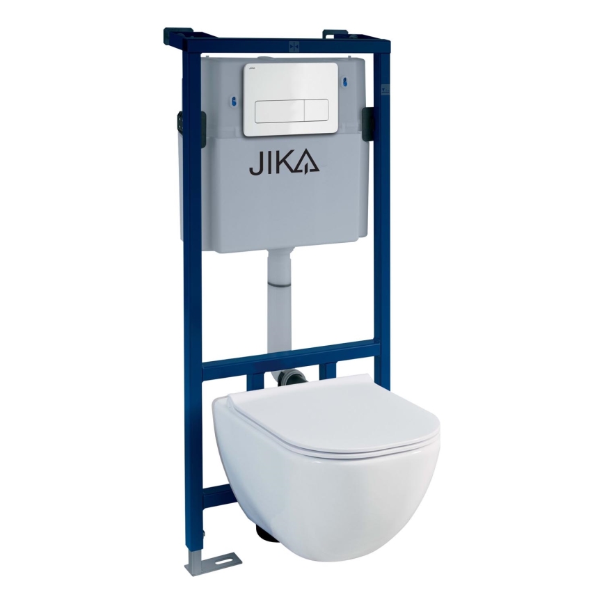 Viseče WC MIO Rimless + WC sedež SoftClose MIO + tipka za splakovanje DUAL + vgradni modul + izolacijska podloga
