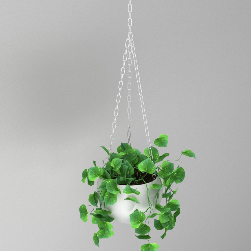 Viseči cvetlični lonec 155x27 cm bela