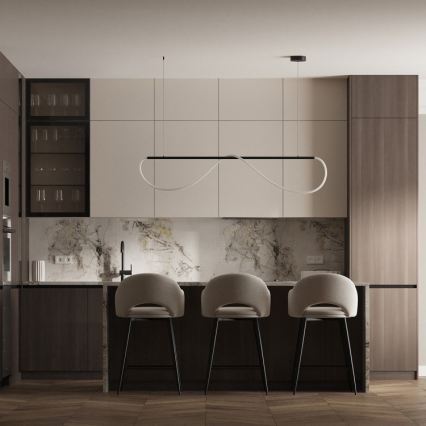 Viseči LED lestenec MELECA LED/36W/230V 3000/4000/6000K 160 cm črn