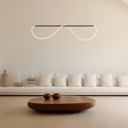 Viseči LED lestenec MELECA LED/36W/230V 3000/4000/6000K 160 cm črn