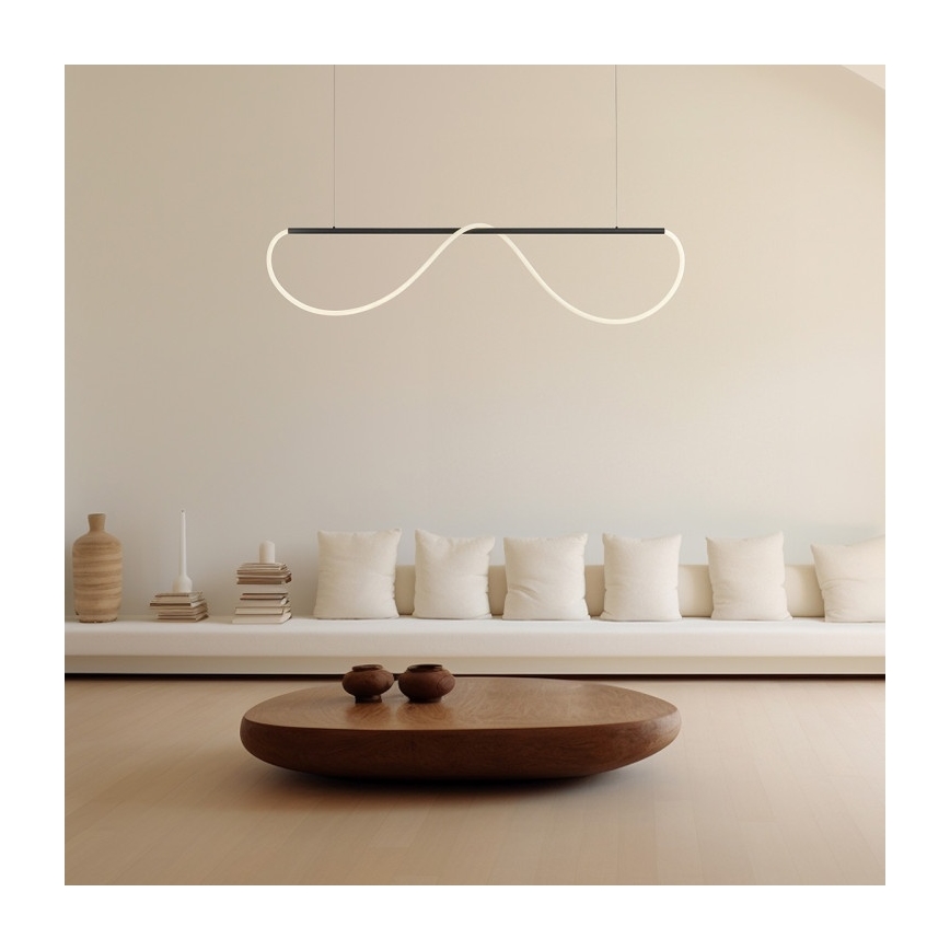 Viseči LED lestenec MELECA LED/36W/230V 3000/4000/6000K 160 cm črn