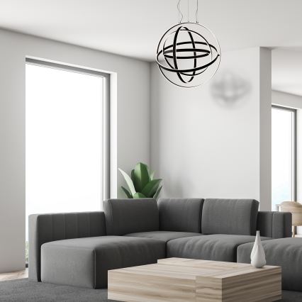 Viseči LED lestenec na jekleni vrvici COPERNICUS LED/260W/230V črna