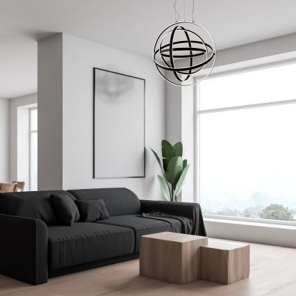 Viseči LED lestenec na jekleni vrvici COPERNICUS LED/260W/230V črna