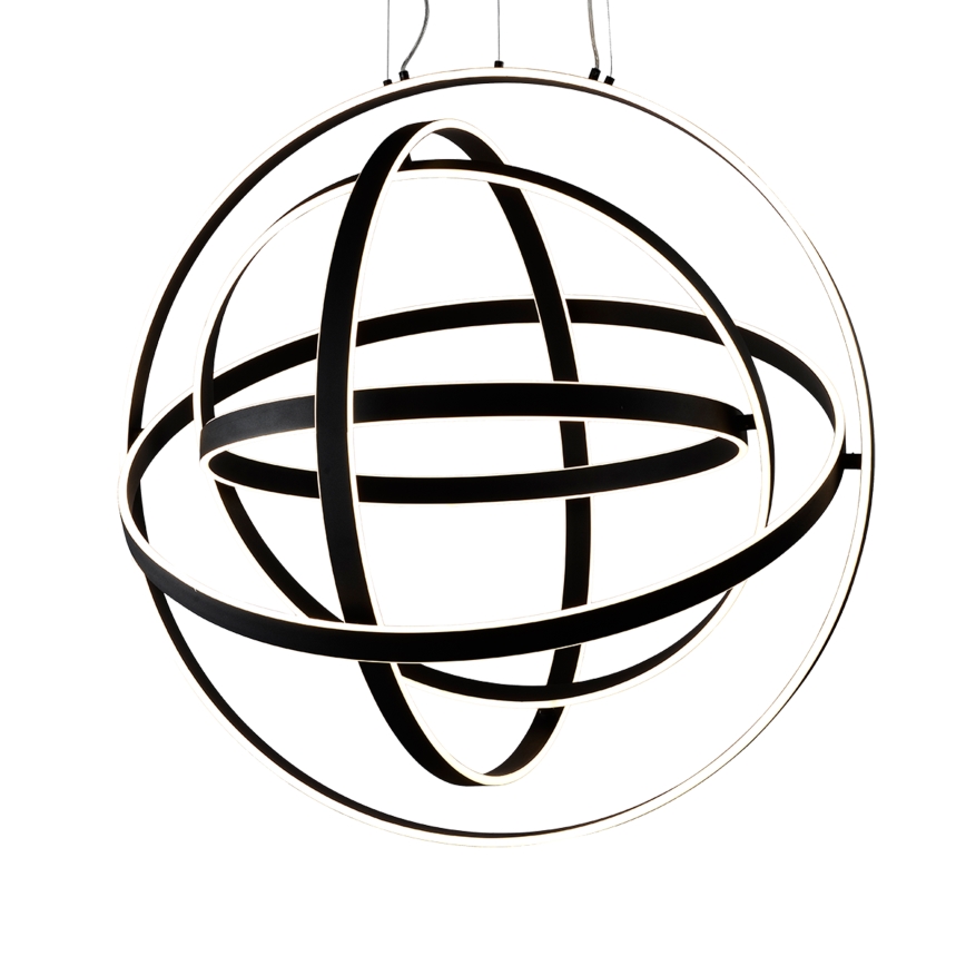 Viseči LED lestenec na jekleni vrvici COPERNICUS LED/260W/230V črna