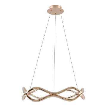 Viseči LED lestenec VAVE na kablu LED/28W/230V, rožnato zlato