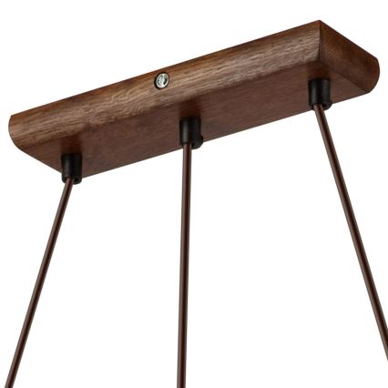 Viseči lestenec AIDA na kablu 3xE27/60W/230V premer 25 cm hrast/oreh